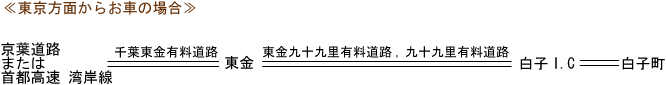 東京方面からの車の利用図