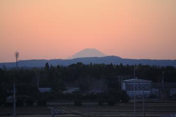 白子町から見た富士山の写真