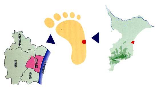 白子町の位置のイメージ図