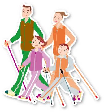 ノルディックウォークのイラスト