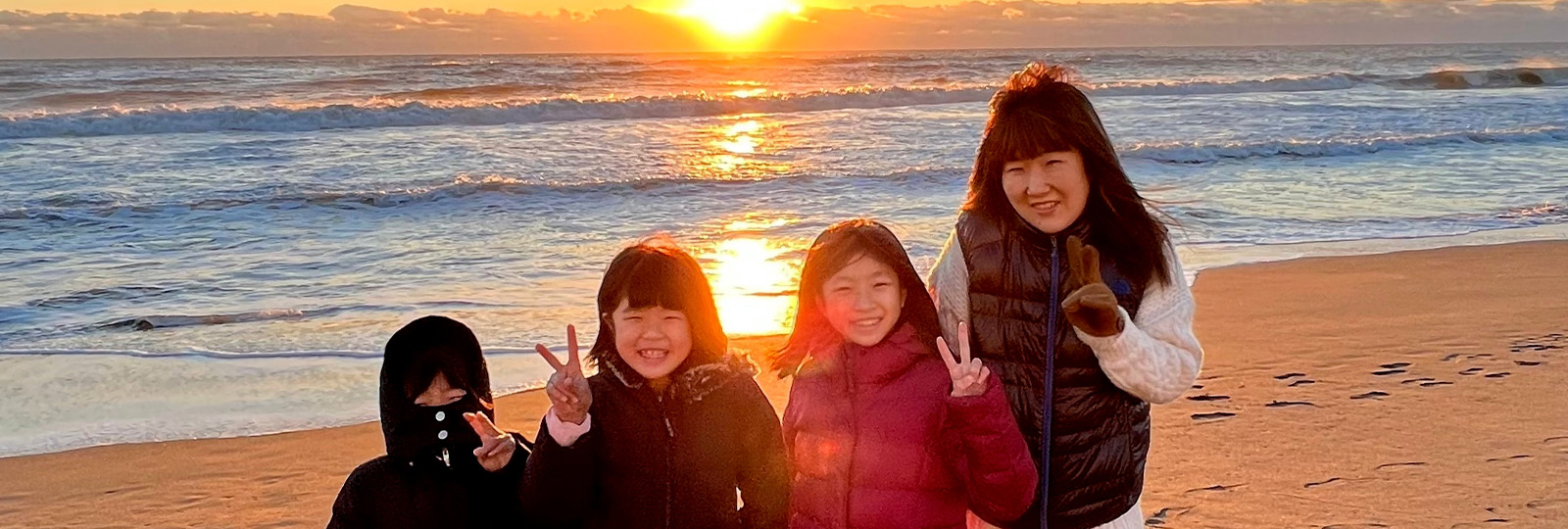 中里海岸と親子